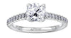 White Gold Canadian Diamond Engagement 0.60 CTR0.80 Ct Total Diamond Weight