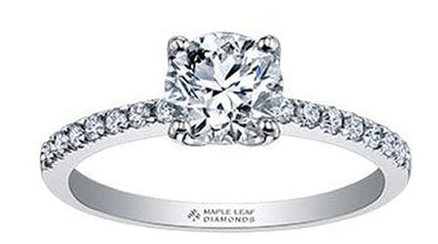 White Gold Canadian Diamond Engagement Ring.