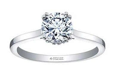 White Gold Canadian Diamond Engagement Ring.