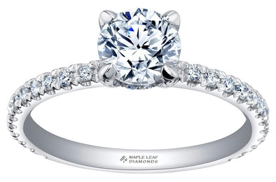 White Gold Canadian Diamond Engagement 0.50 CTR0.78 Ct (CSI), Total Diamond Weight