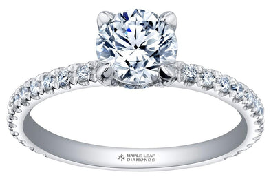 White Gold Canadian Diamond Engagement 0.70 CTR1.00 Ct (CSI), Total Diamond Weight