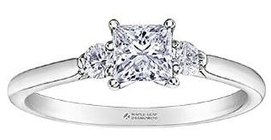 White Gold Canadian Diamond Engagement Ring.