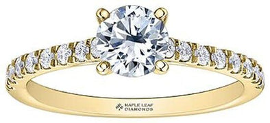 Yellow Gold Canadian Diamond Engagement Ring.