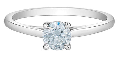 White Gold Solitaire Engagement Ring. Featuring A Signature Created Lab Grown Center Diamond