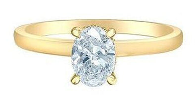 Yellow Gold Lab-Grown Diamond Engagement Ring.