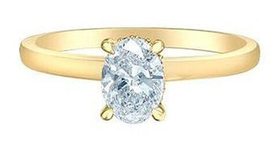 Yellow Gold Lab-Grown Diamond Engagement Ring.