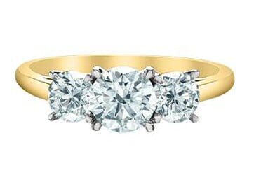 Yellow Gold Lab-Grown Diamond Engagement Ring.