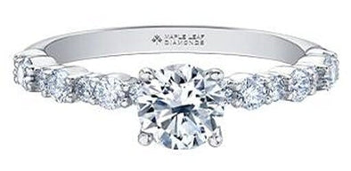 White Gold Canadian Diamond Engagement Ring.