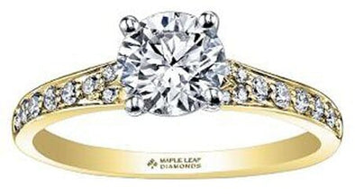 Yellow Gold Canadian Diamond Engagement Ring.
