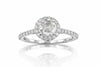 White Gold Canadian Rose Cut Diamond Engagement Ring.