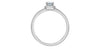 White Gold Lab-Grown Center Diamond With Earth Mined Accent Diamonds Solitaire Engagement Ring.