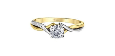 Yellow Gold Canadian Diamond Solitaire Engagement Ring.