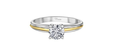 White Gold Canadian Diamond Solitaire Engagement Ring.