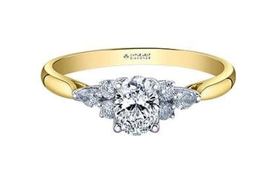 Yellow Gold Canadian Diamond Engagement Ring.