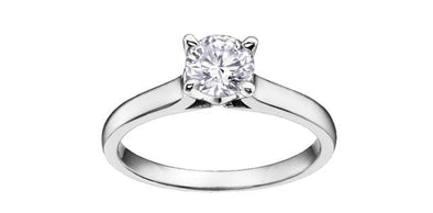 White Gold Canadian Diamond Engagement Ring.