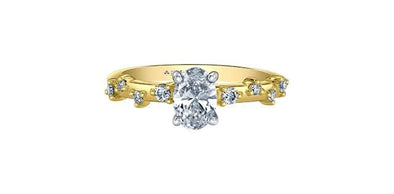 Yellow Gold Canadian Diamond Engagement Ring.