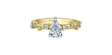 Yellow Gold Canadian Diamond Engagement Ring.