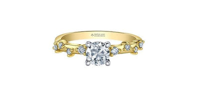 Yellow Gold Canadian Diamond Engagement Ring.