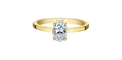 Yellow Gold Canadian Diamond Engagement Ring.