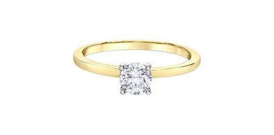 Yellow Gold Canadian Diamond Solitaire Engagement Ring.