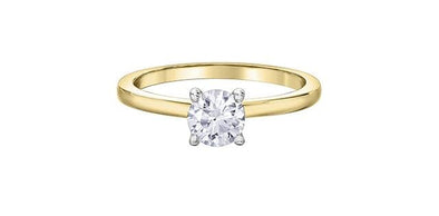 Yellow Gold Canadian Diamond Solitaire Engagement Ring.