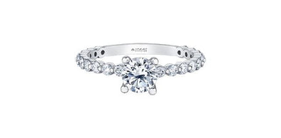 White Gold Canadian Diamond Engagement Ring.