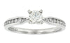 White Gold Canadian Diamond Engagement Ring. 0.33 Center
