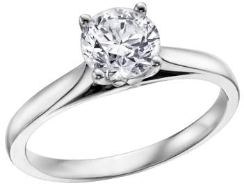 White Gold Canadian Diamond Solitaire Engagement Ring.