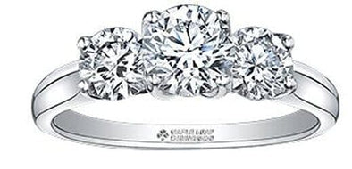 White Gold Canadian Diamond Engagement 0.46 CTR1.00 Ct Total Diamond Weight