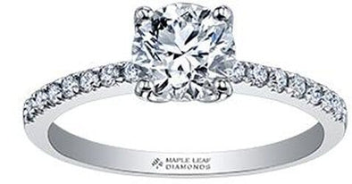 White Gold Canadian Diamond Engagement Ring.