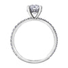 White Gold Canadian Diamond Engagement 0.30 CTR0.57 Ct Total Diamond Weight.