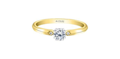 Yellow Gold Canadian Diamond Engagement Ring.
