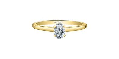 Yellow Gold Canadian Diamond Engagement Ring.