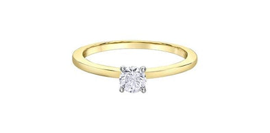 Yellow Gold Canadian Diamond Solitaire Engagement Ring.
