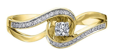 Yellow Gold Diamond Engagement Ring.