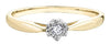 Yellow Gold Diamond Solitaire Engagement Ring.