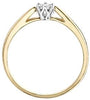 Yellow Gold Diamond Solitaire Engagement Ring.