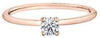 Rose Gold Canadian Diamond Solitaire Engagement Ring.