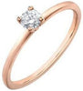 Rose Gold Canadian Diamond Solitaire Engagement Ring.