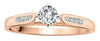 Rose Gold Canadian Diamond Engagement Ring.