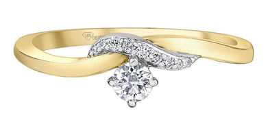 Yellow Gold Canadian Diamond Engagement Ring.