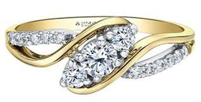 Yellow Gold Canadian Diamond Engagement Ring.