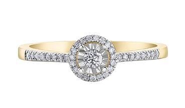 Yellow Gold Diamond Engagement Ring.