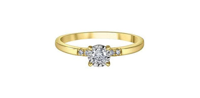 Yellow Gold Diamond Engagement Ring.
