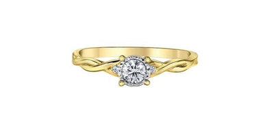 Yellow Gold Diamond Engagement Ring.