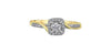 Yellow Gold, White Gold Diamond Engagement Ring.