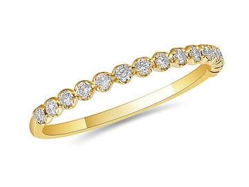 Yellow Gold Diamond Band.