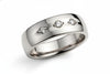 White Gold Diamond Mens Band.