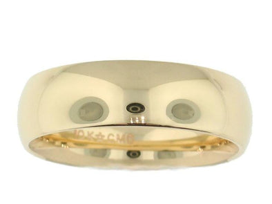 Yellow Gold Comfort Fit, High Polish, Domed 5.5mm Wide.Wedding Band. Stock Size: 7 (Alternate sizes available)