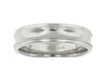 White Gold Mens Band. 5.5mm Wide.